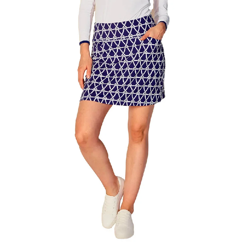 G Lifestyle 18-Inch Nautical Golf Skort - True Navy