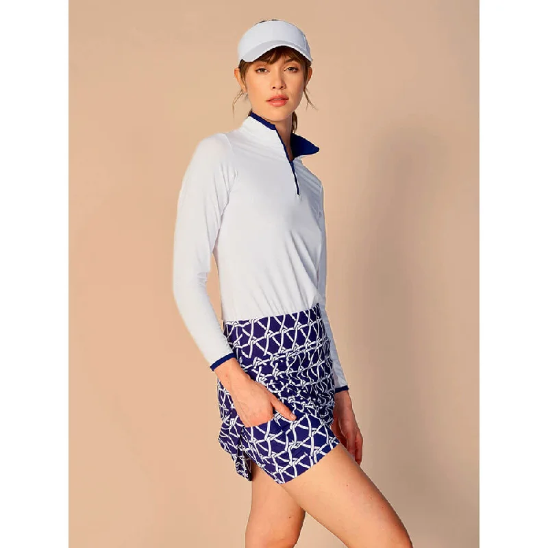 G Lifestyle 18-Inch Nautical Golf Skort - True Navy