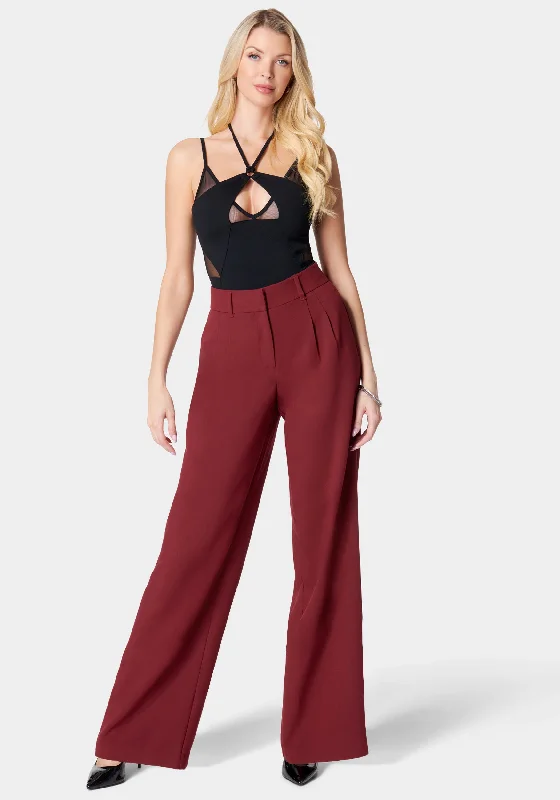 High Waist Tailored Wide Leg Pant