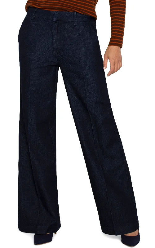 Indigo Rinse Kelsey Wide Leg Trouser 31