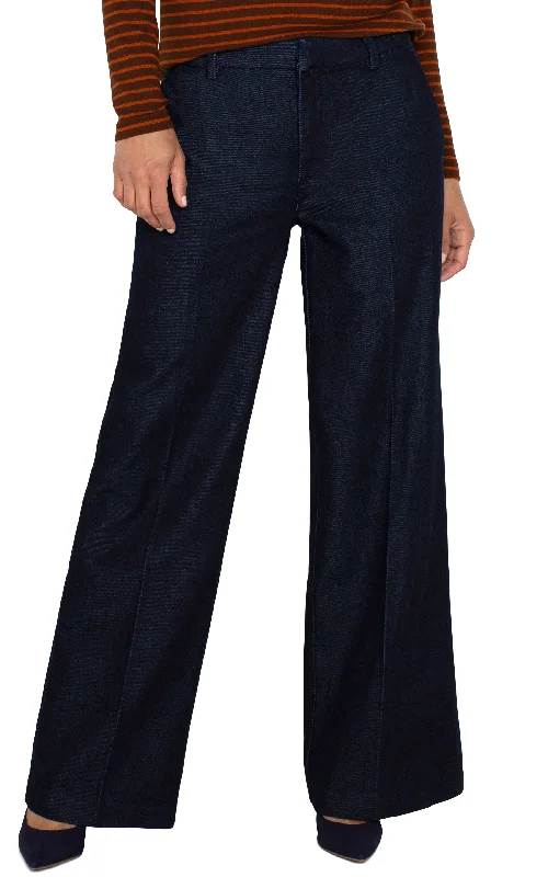 Indigo Rinse Kelsey Wide Leg Trouser 31