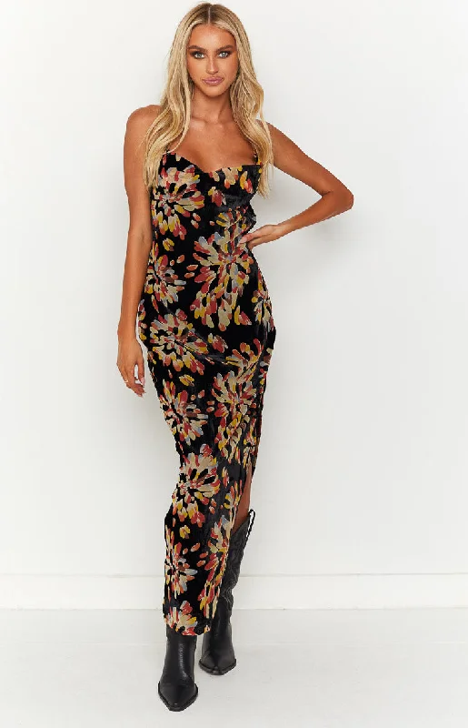 Lana Orange Print Maxi Dress