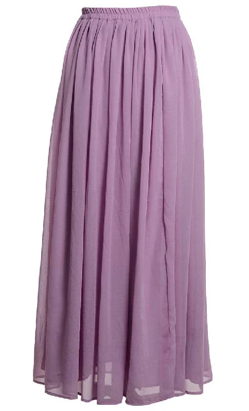 Lavender Georgette Skirt With Pockets And Lining