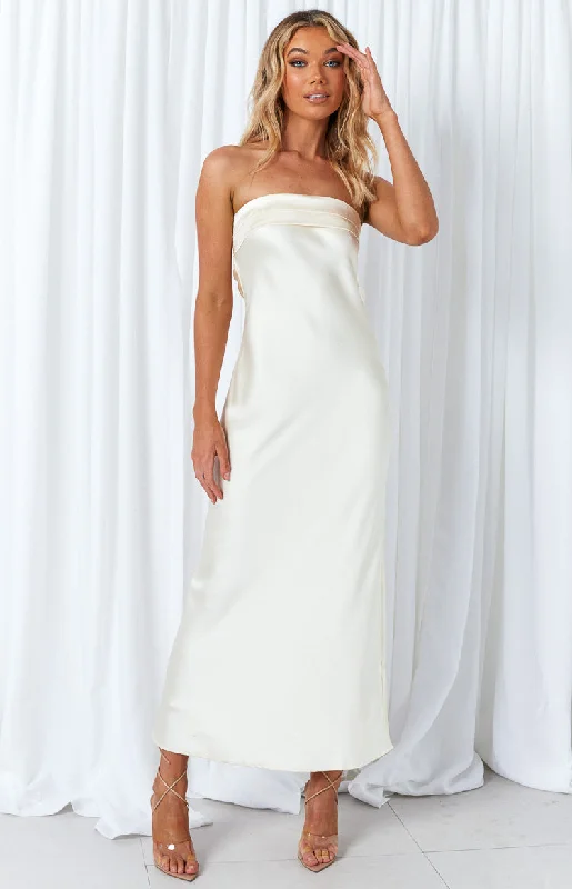 Maiah Cream Maxi Dress