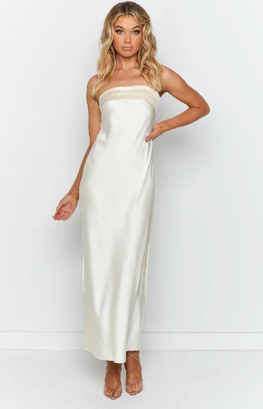 Maiah Cream Maxi Dress