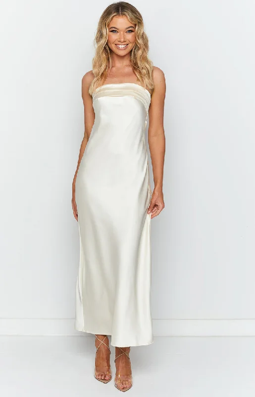 Maiah Cream Maxi Dress