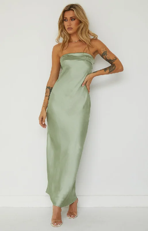 Maiah Khaki Maxi Dress