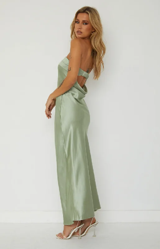 Maiah Khaki Maxi Dress