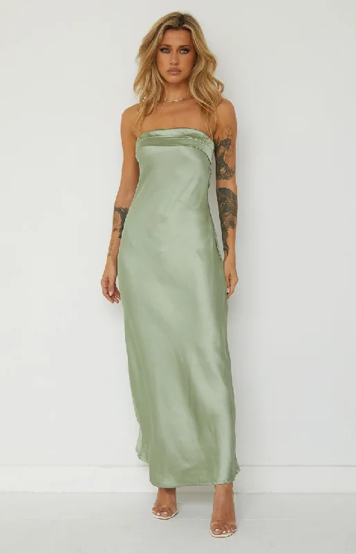 Maiah Khaki Maxi Dress