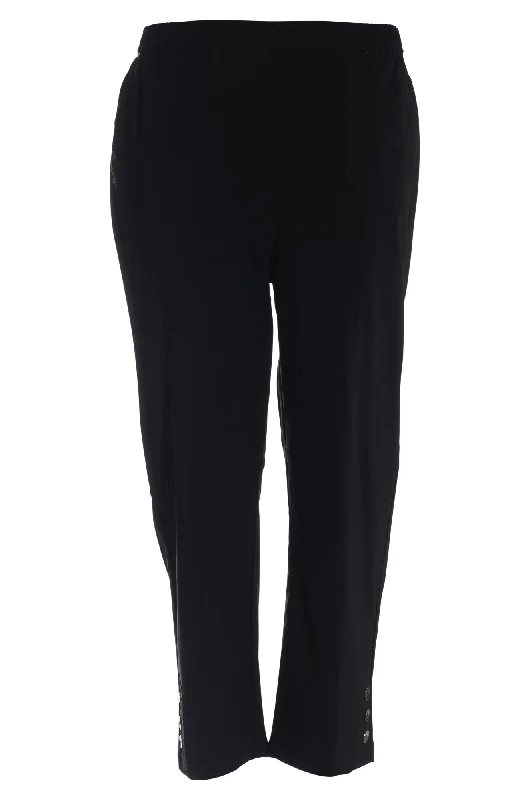 Micro Stretch Mid Calf Pants | BLACK | 2143AR