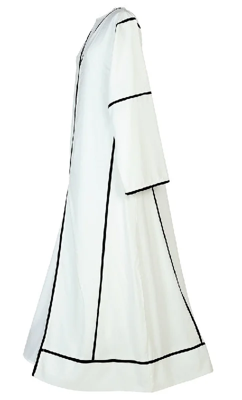 Modest Comfortable Crepe Abaya With White Summer Cool Shrug