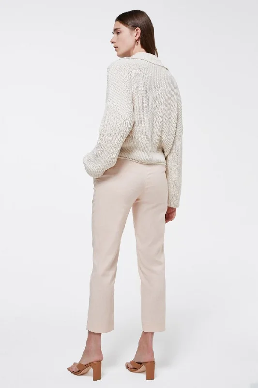 Nina Wool Cashmere Joggers (Parchment)