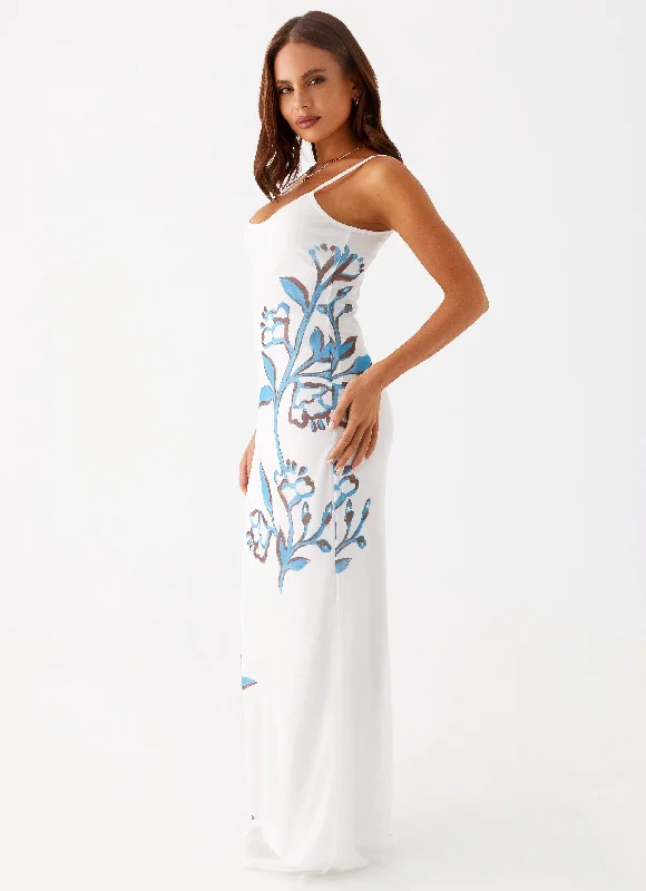 Orla Maxi Dress - Blue Floral