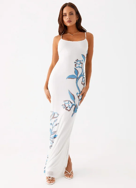 Orla Maxi Dress - Blue Floral