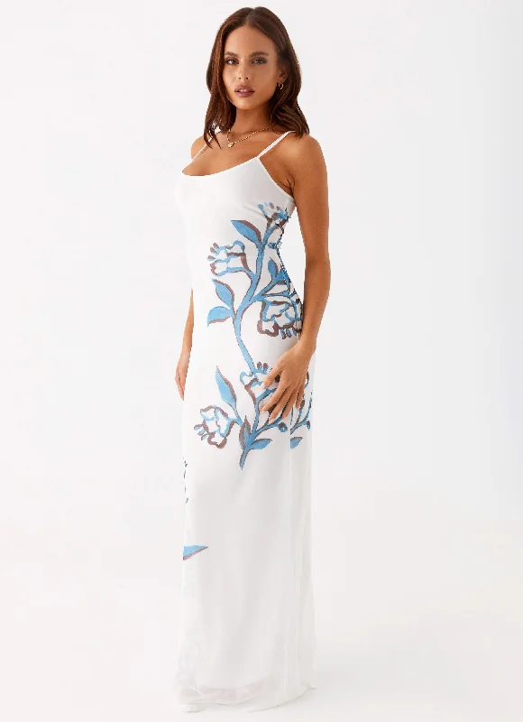 Orla Maxi Dress - Blue Floral