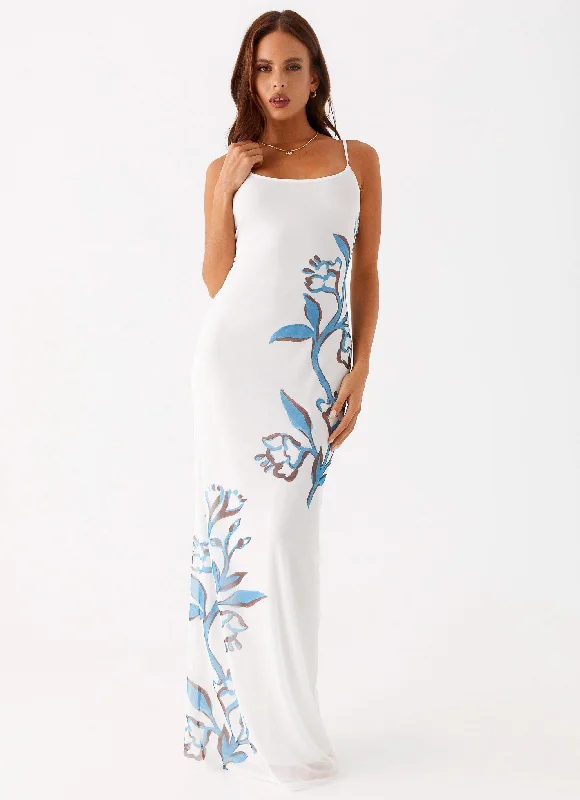 Orla Maxi Dress - Blue Floral