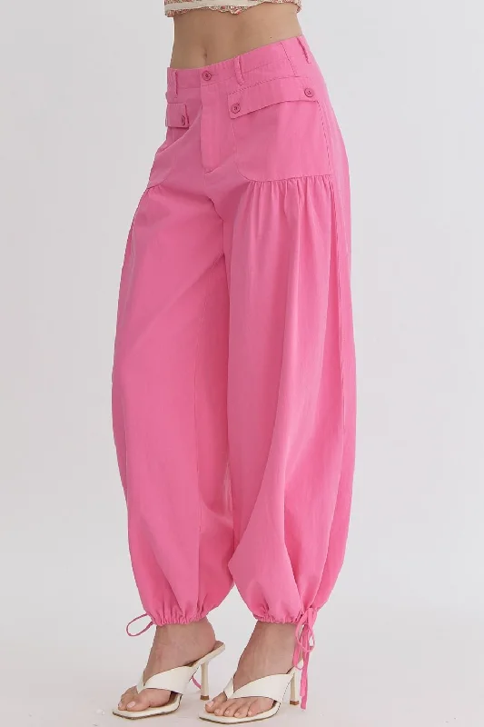 Serendipity Pink Denim Balloon Pants