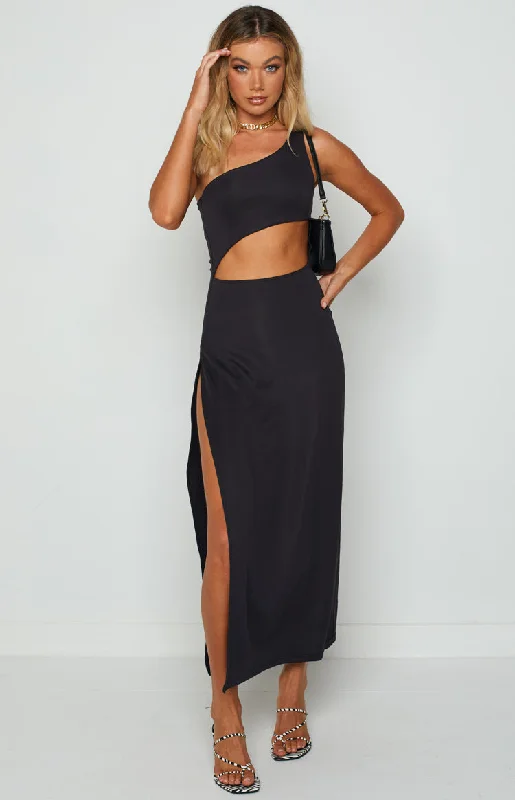 Simone Black Cut Out Maxi Dress