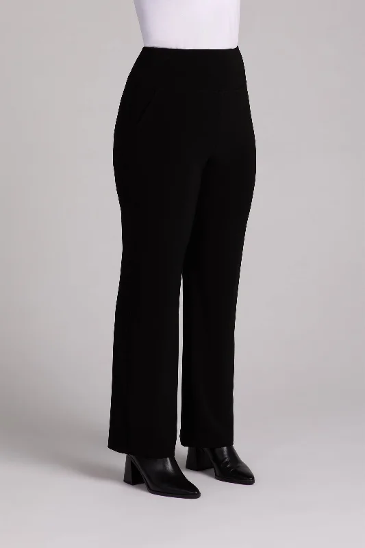 Straight Leg Pant with Yoke | Black