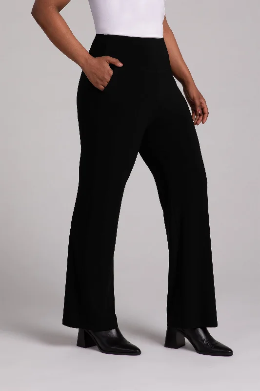 Straight Leg Pant with Yoke | Black