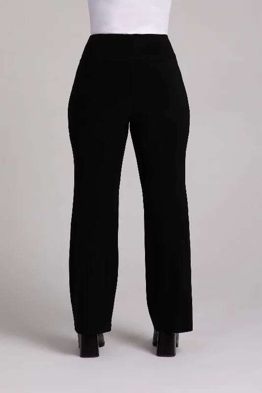 Straight Leg Pant with Yoke | Black