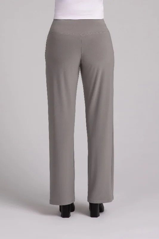 Straight Leg Pant with Yoke | Taupe