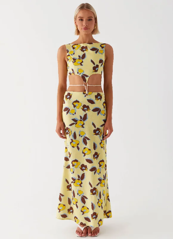 Taryn Cut Out Maxi Dress - Primrose