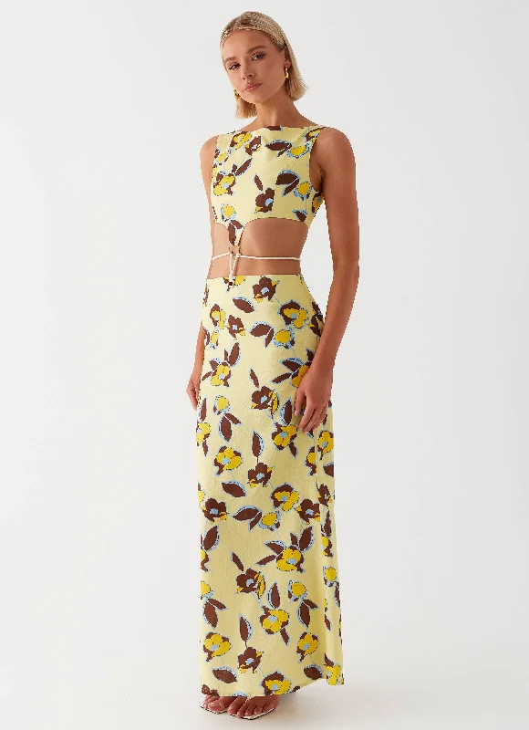 Taryn Cut Out Maxi Dress - Primrose