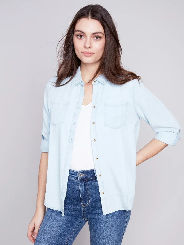 Tencel Button-Down Shirt - Denim