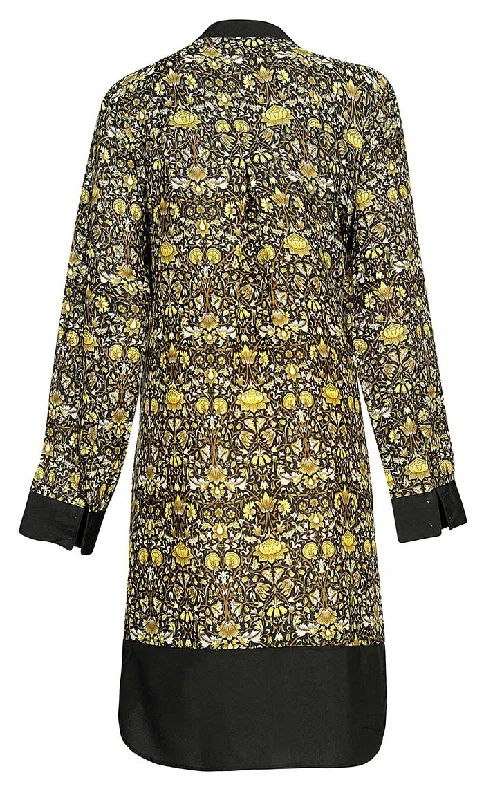 Women's Basic Yellow Lotus Printed Tunic