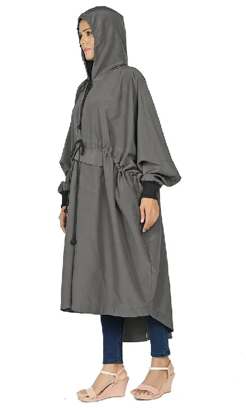 Women's Islamic Casual Grey Long Hoodie