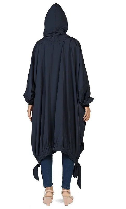 Women's Islamic Casual Navy Long Hoodie