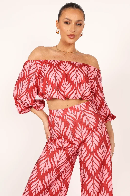 Alexia Off Shoulder Top - Pink