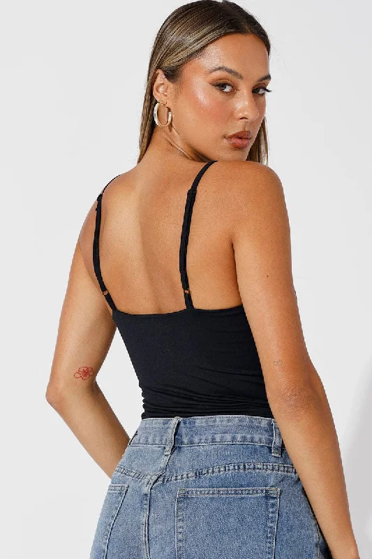 Black Singlet Bodysuit