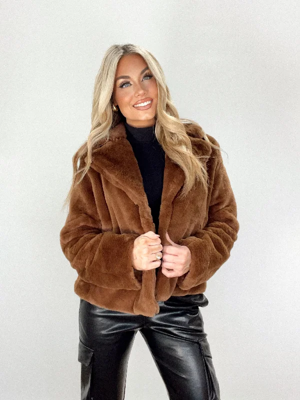 Chocolate Faux Fur Jacket