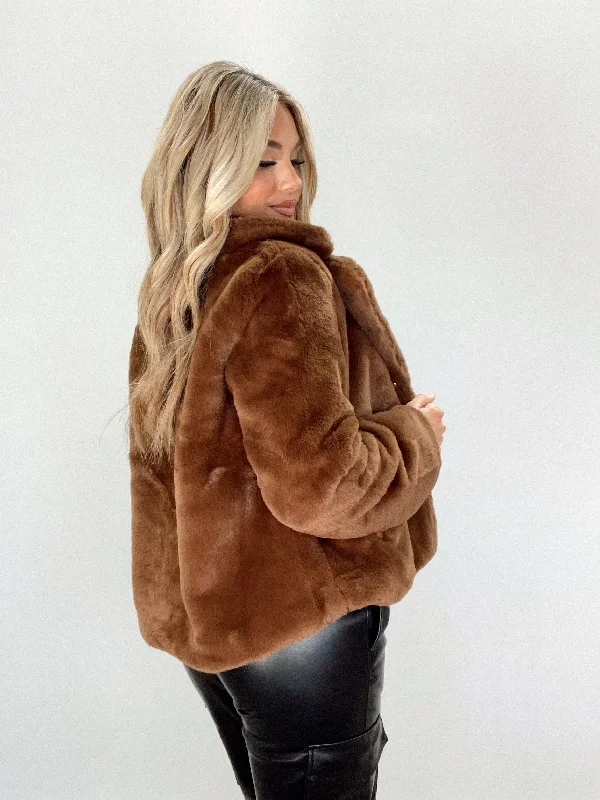 Chocolate Faux Fur Jacket