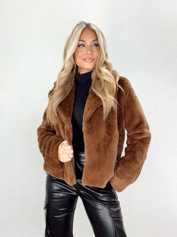 Chocolate Faux Fur Jacket