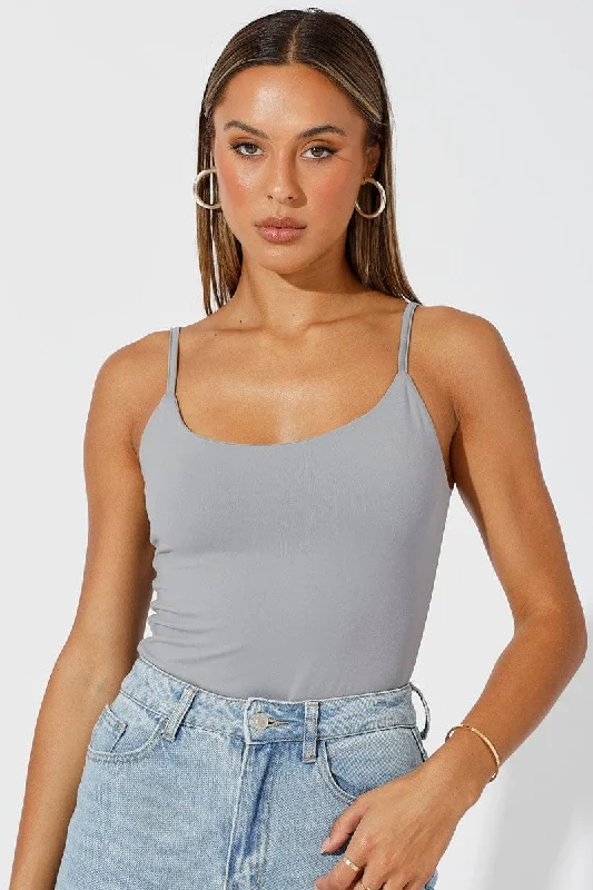 Grey Singlet Bodysuit