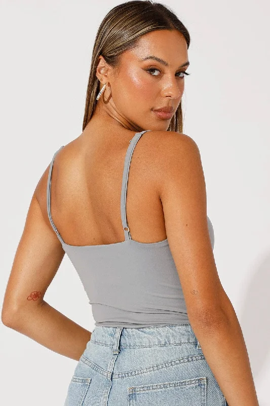 Grey Singlet Bodysuit