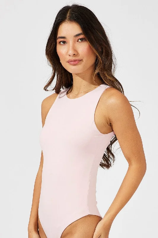 Pink Supersoft Bodysuit Sleeveless