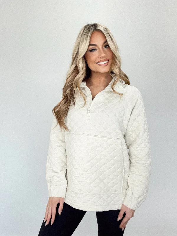 Quilted Jersey Pullover