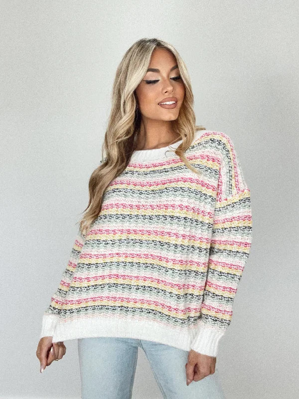 Rainbow Knit Sweater