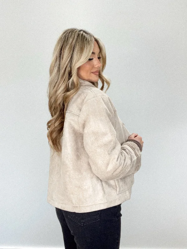 Stone Suede Jacket