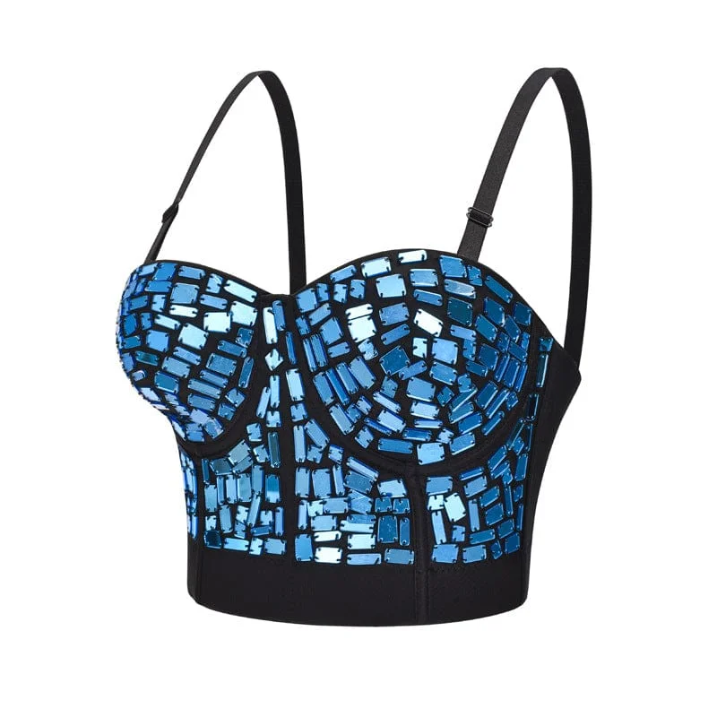 Women's Gothic Square Beaded Bustier