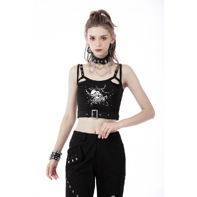 Women's Punk Ripped Devil Fish Bustier