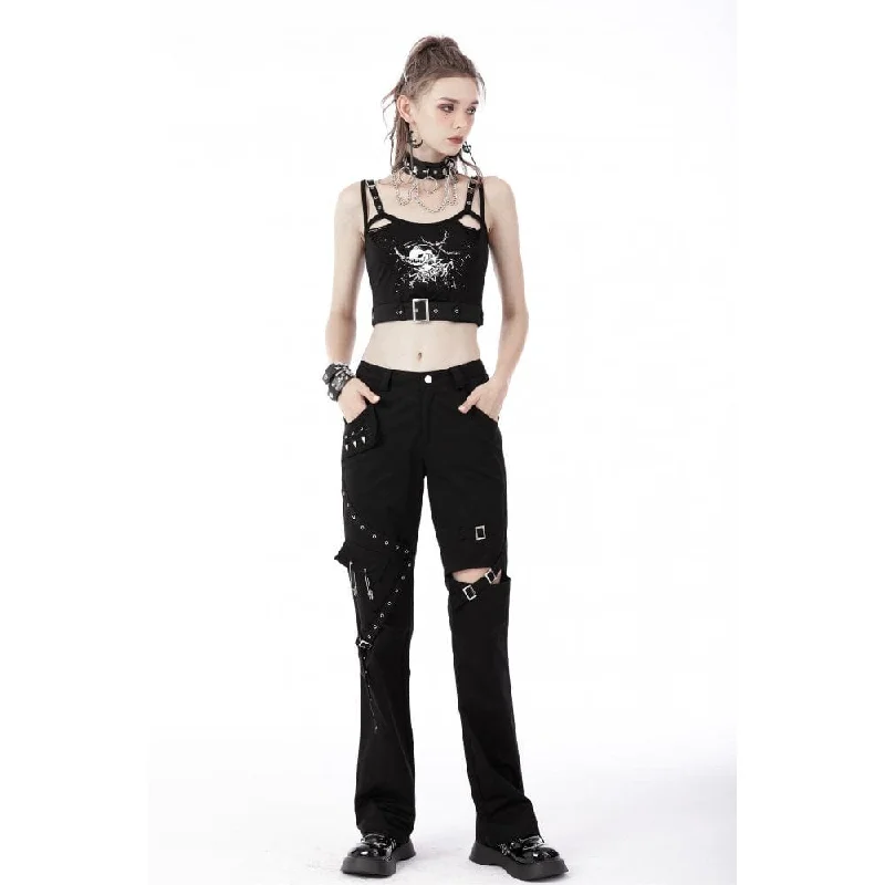 Women's Punk Ripped Devil Fish Bustier