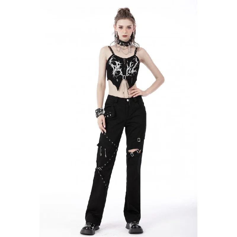 Women's Punk Skeleton Printed Bustier