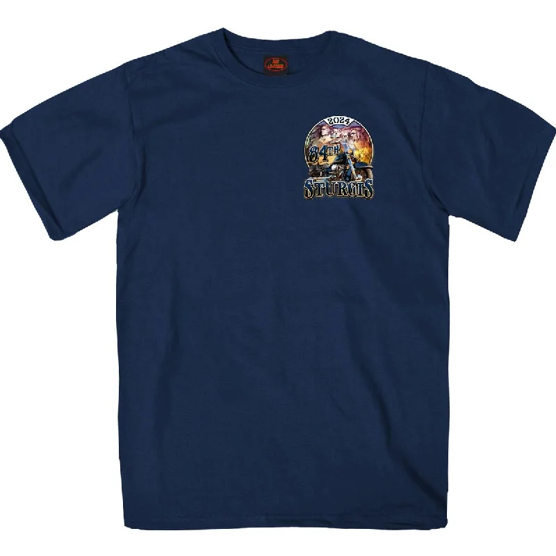 2024 Sturgis Men's Rushmore Navy Motorcycle Rally Tee Shirt SPB1133