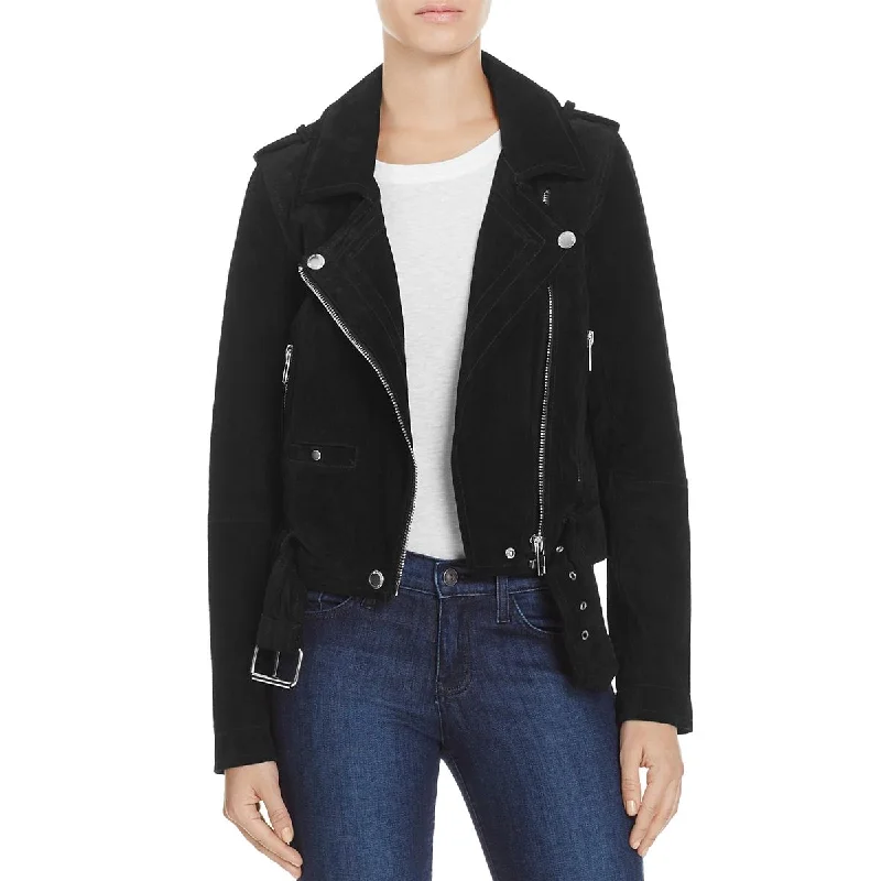 [BLANKNYC] Womens Suede Short Motorcycle Jacket